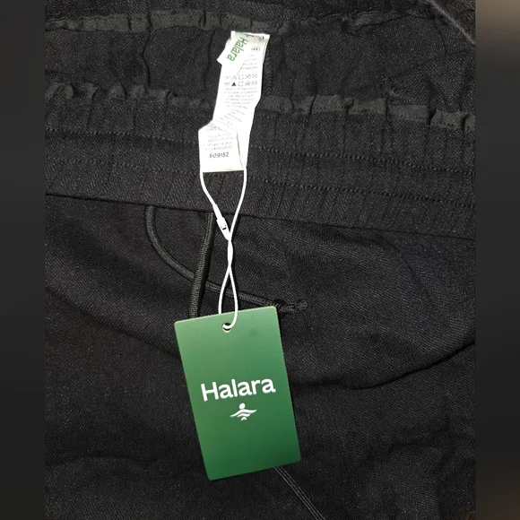 Halara High Waisted Drawstring Wide Leg Casual Linen-Feel Pants "L" - Picture 9 of 10